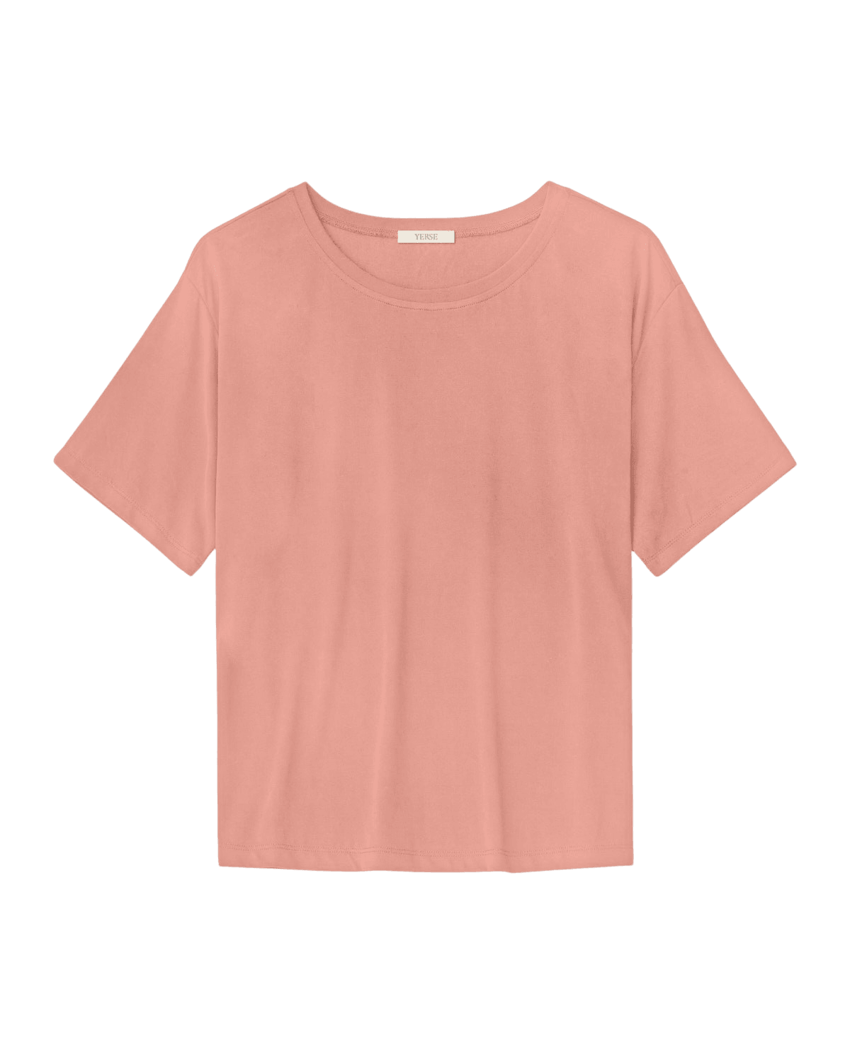 Camiseta Yerse Lorena Cuadrada Salmón - ECRU