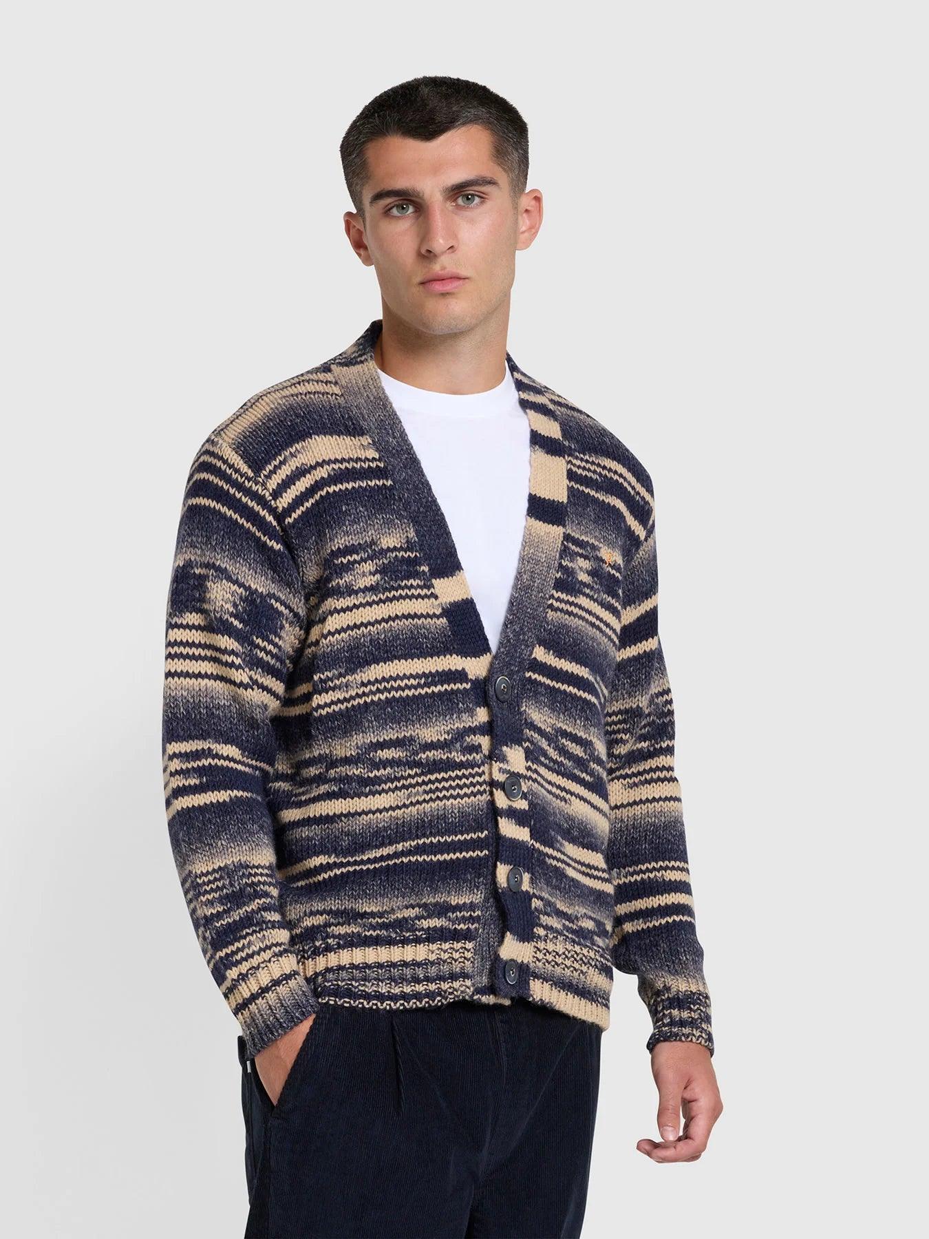 Cardigan Farah Ferrick True Navy - ECRU