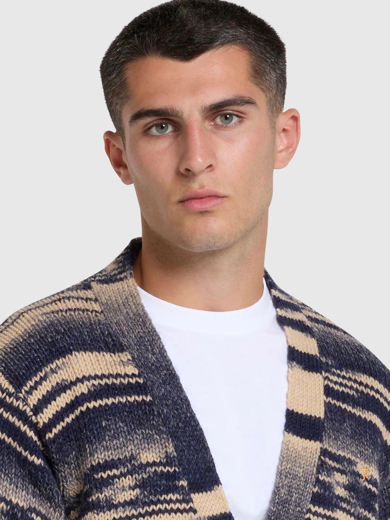 Cardigan Farah Ferrick True Navy - ECRU