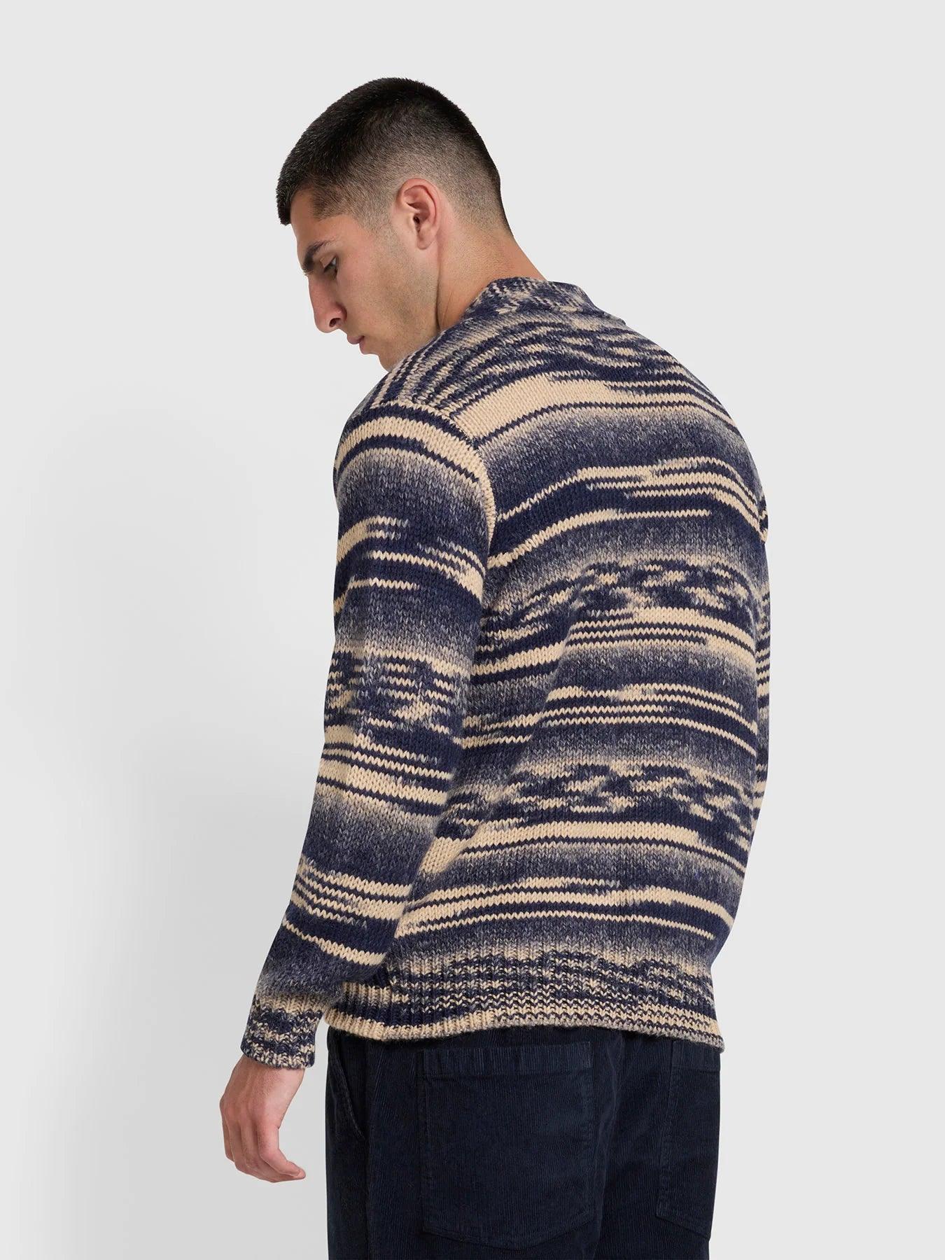 Cardigan Farah Ferrick True Navy - ECRU