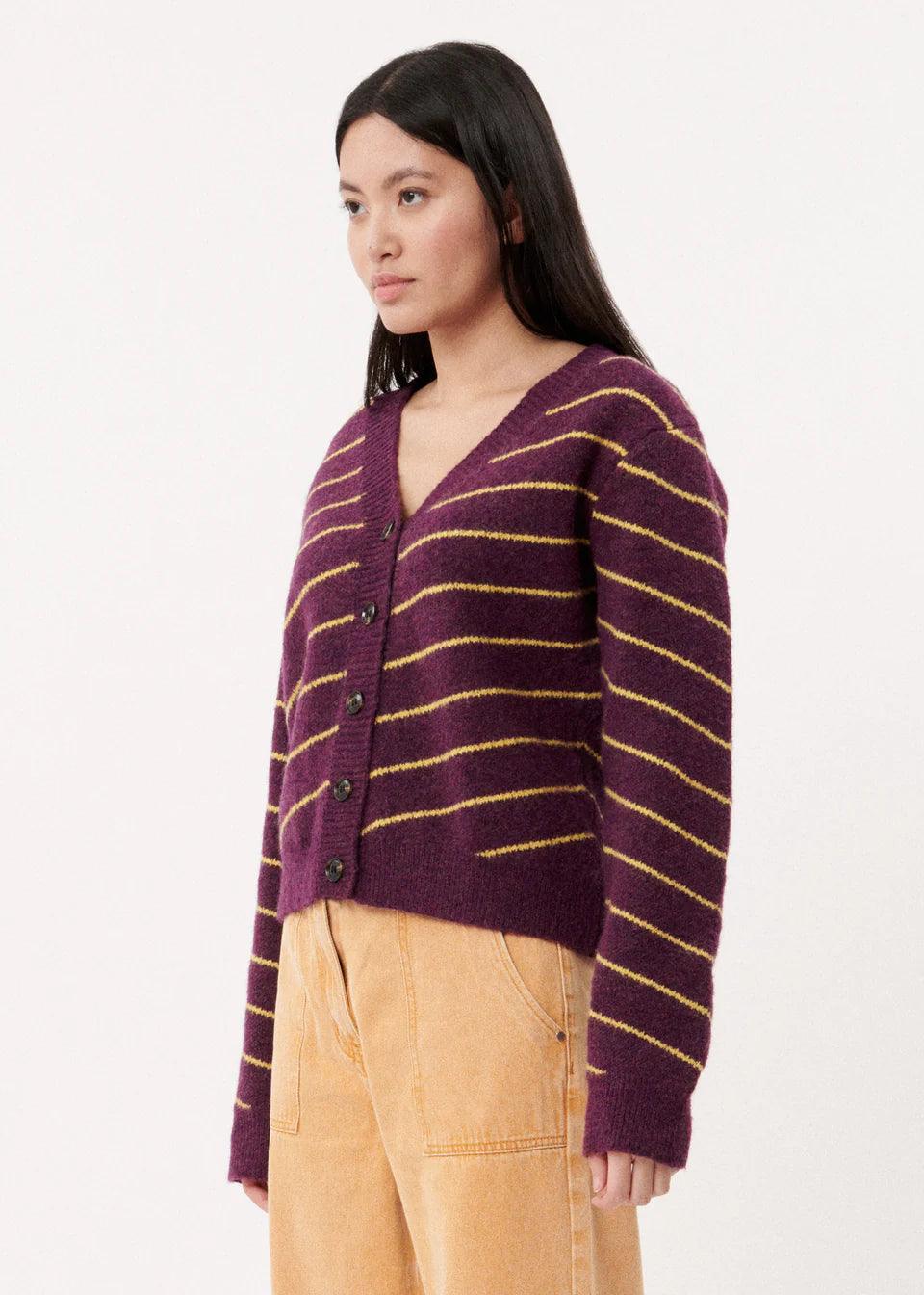 Cardigan FRNCH Marie Aubergine - ECRU