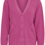 Cardigan ICHI Boston Super Pink - ECRU