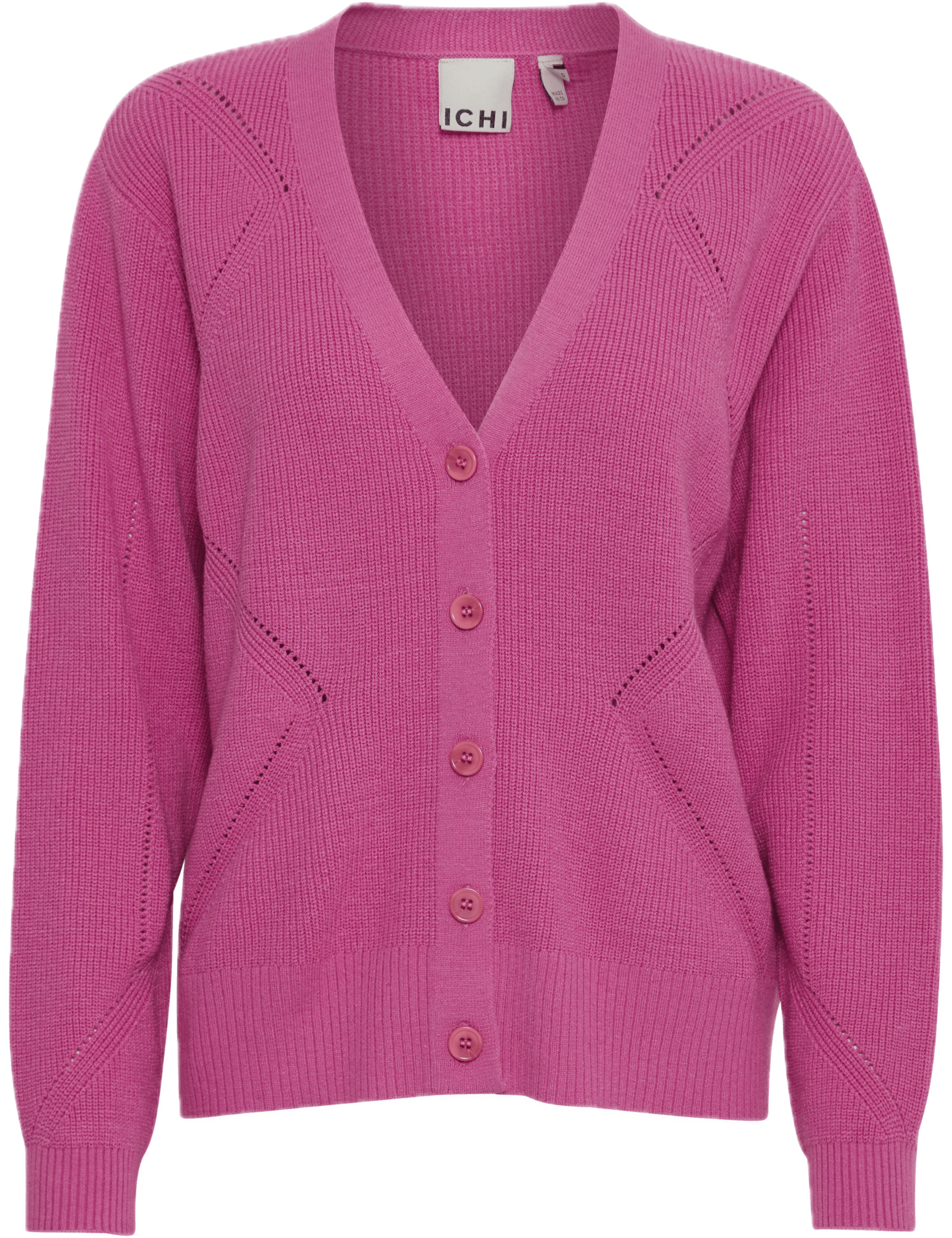 Cardigan ICHI Boston Super Pink - ECRU