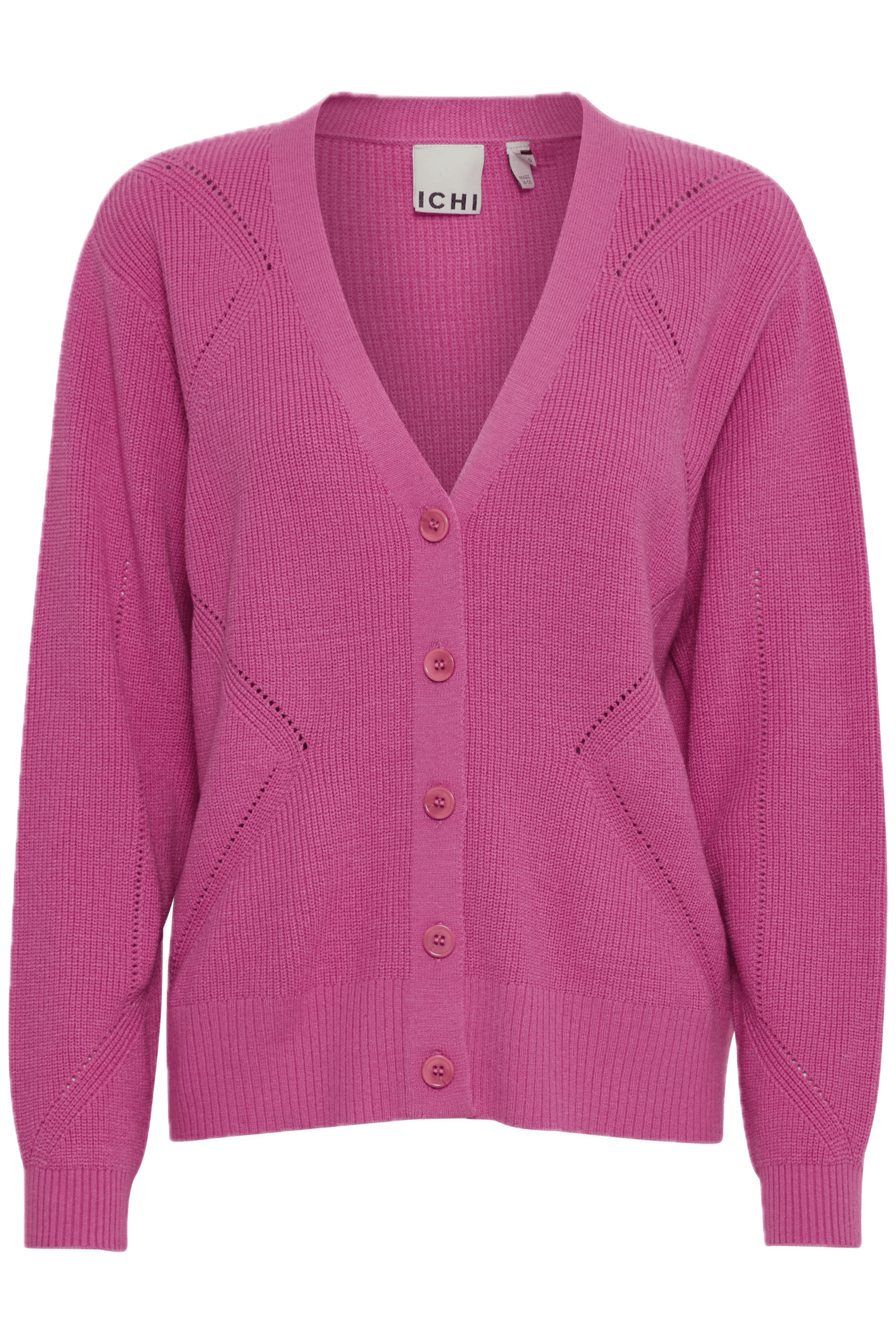 Cardigan ICHI Boston Super Pink - ECRU