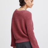 Cardigan ICHI Marin Heather Rose - ECRU