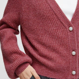 Cardigan ICHI Marin Heather Rose - ECRU