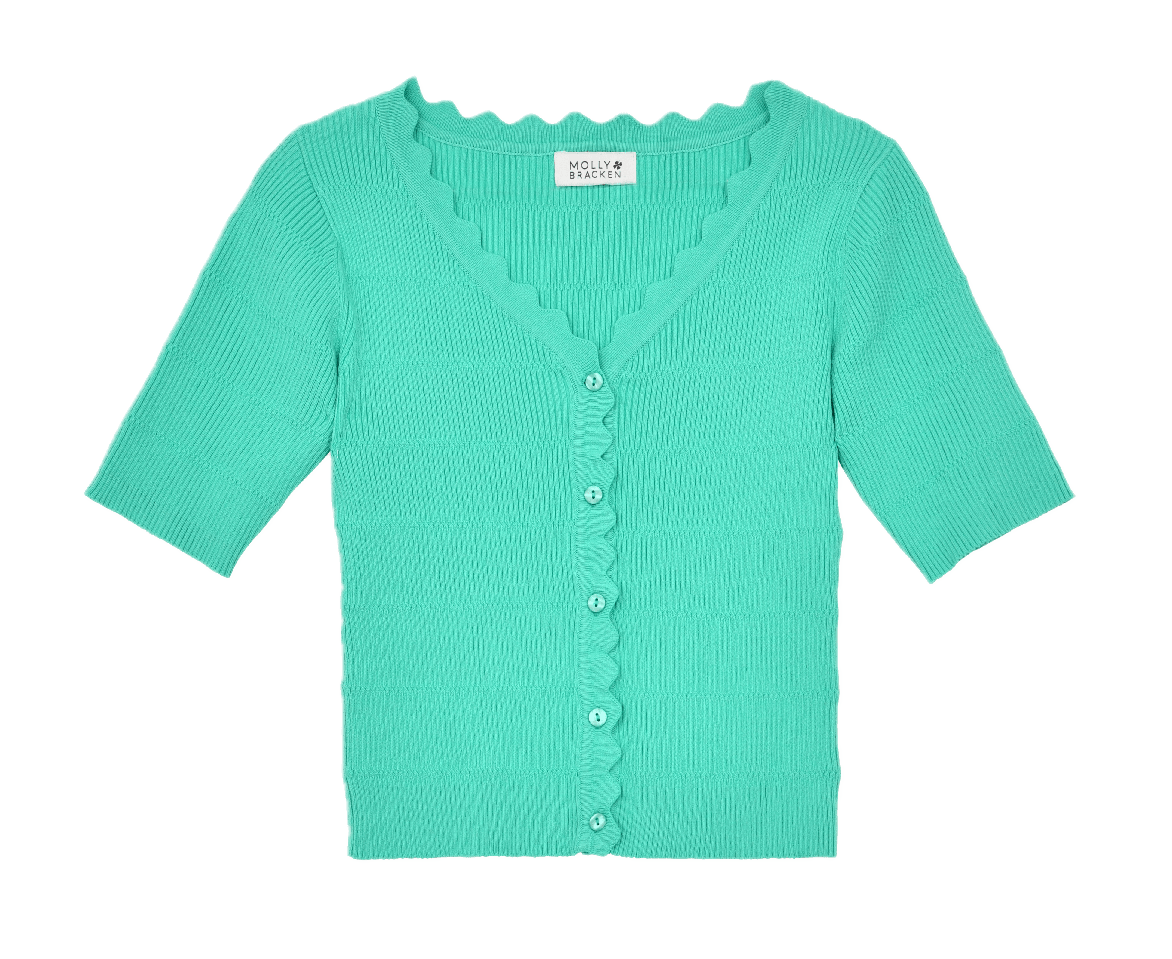 Cardigan Molly Bracken Turquoise - ECRU