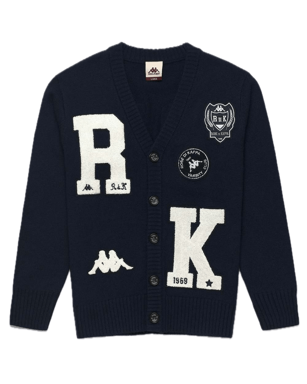 Cardigan Robe di Kappa Unisex Buacha Azul - ECRU