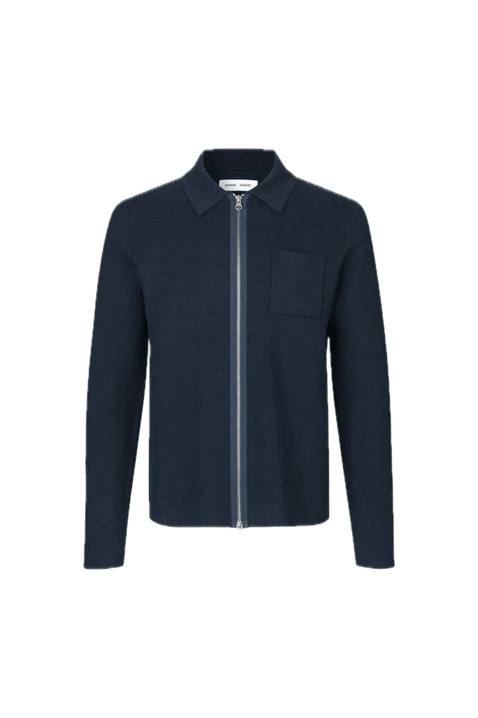 Cardigan Samsøe Samsøe Gunan X Zip 10490 Sky Captain - ECRU