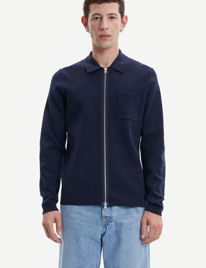 Cardigan Samsøe Samsøe Gunan X Zip 10490 Sky Captain - ECRU