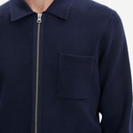 Cardigan Samsøe Samsøe Gunan X Zip 10490 Sky Captain - ECRU