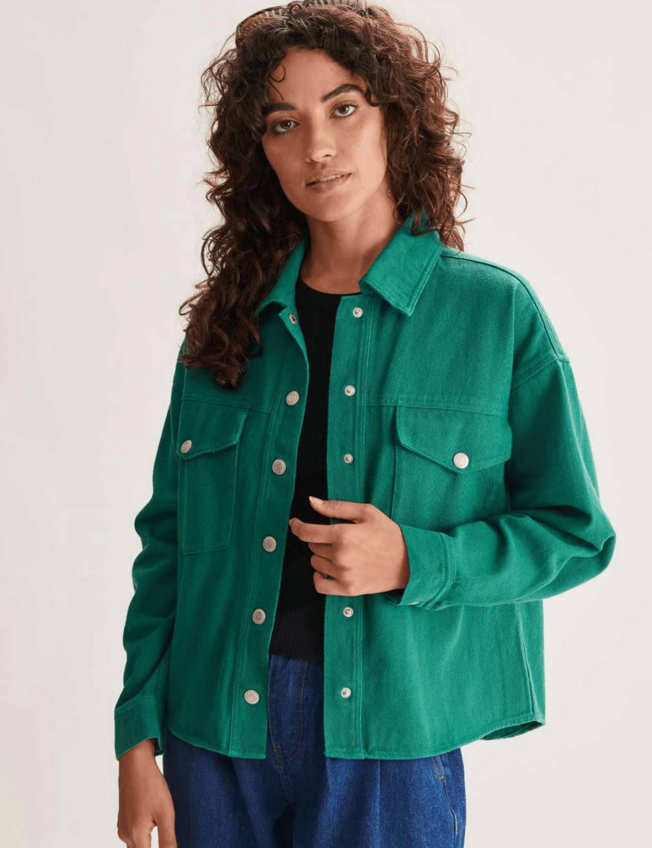 Chaqueta 24Colours Verde 90456 - ECRU