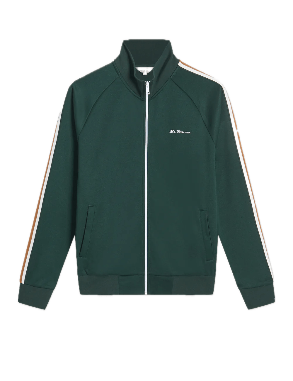 Chaqueta Ben Sherman de Chándal Signature House Taped Dark Green - ECRU