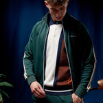 Chaqueta Ben Sherman de Chándal Signature House Taped Dark Green - ECRU