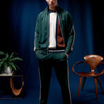 Chaqueta Ben Sherman de Chándal Signature House Taped Dark Green - ECRU