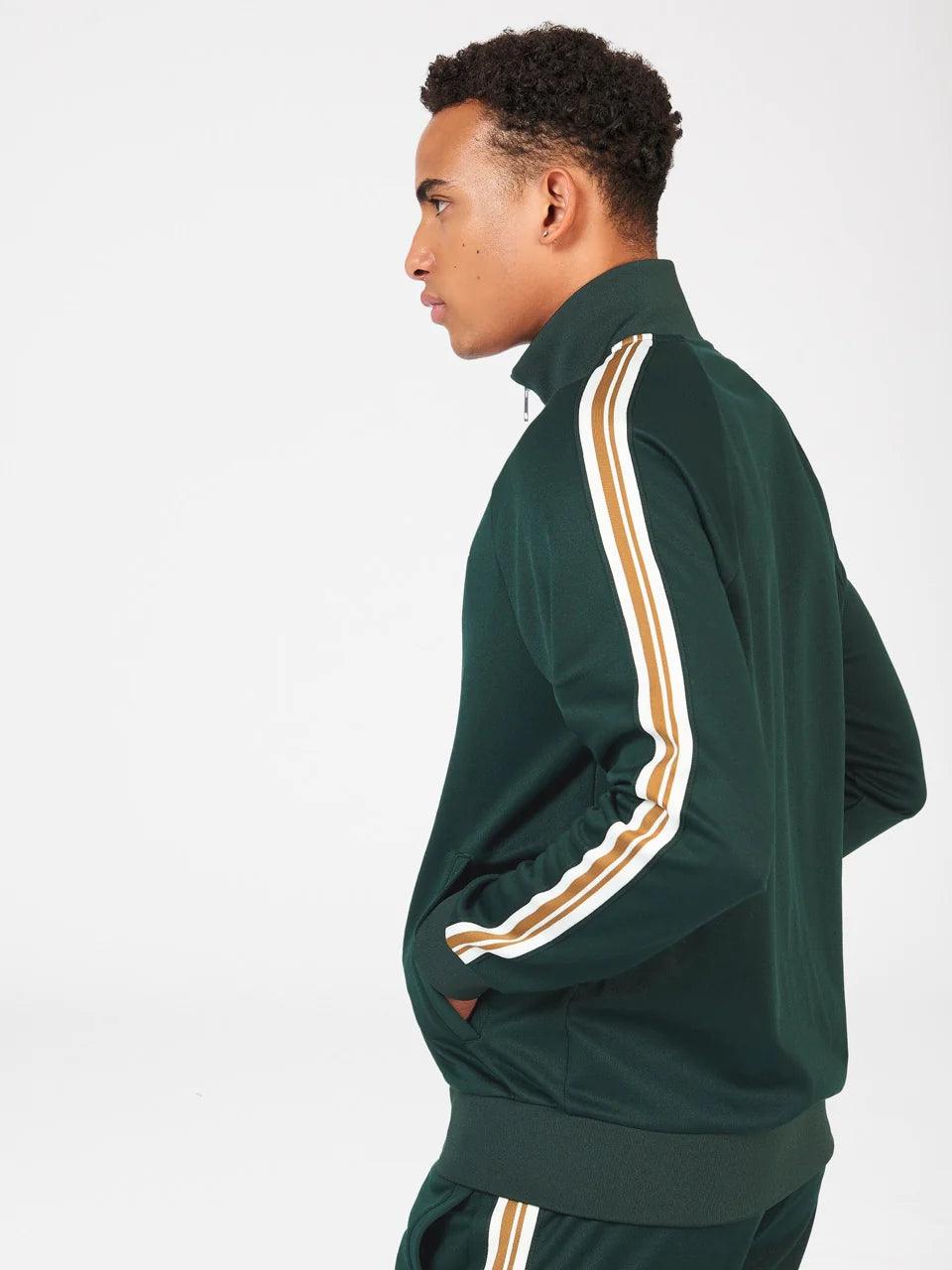 Chaqueta Ben Sherman de Chándal Signature House Taped Dark Green - ECRU