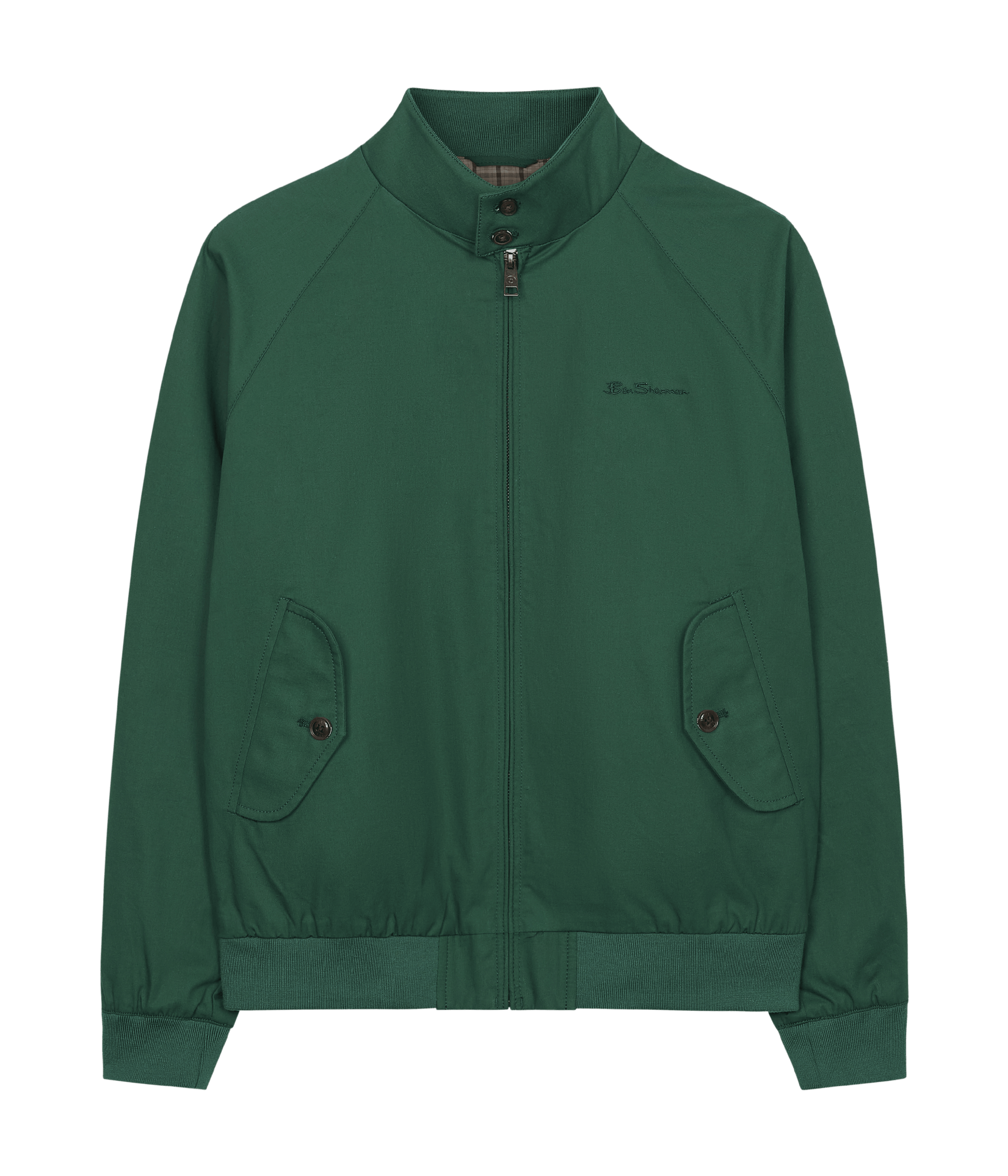 Chaqueta BEN SHERMAN Harrington Signature Green - ECRU