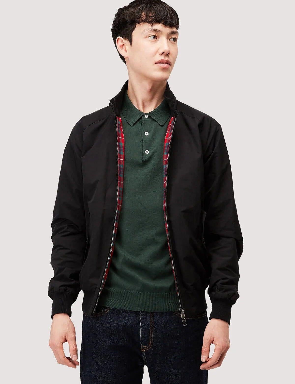 Chaqueta Harrington G9 Baracuta Cloth Black - ECRU