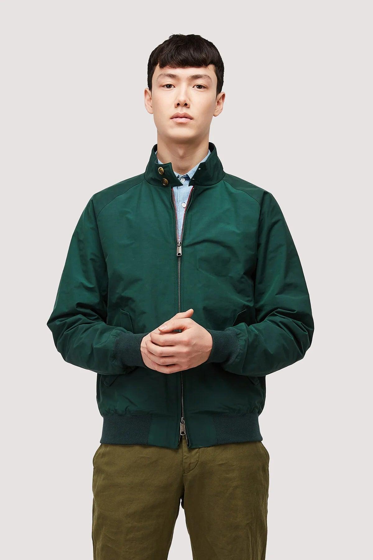 Chaqueta Harrington G9 Baracuta Cloth Racing Green - ECRU