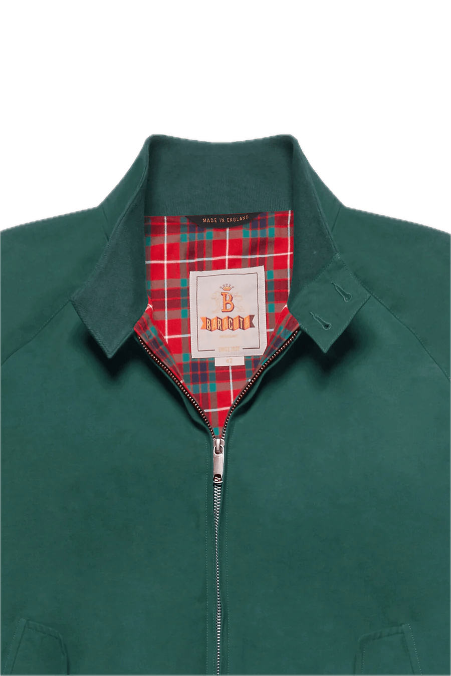 Chaqueta Harrington G9 Baracuta Cloth Racing Green - ECRU