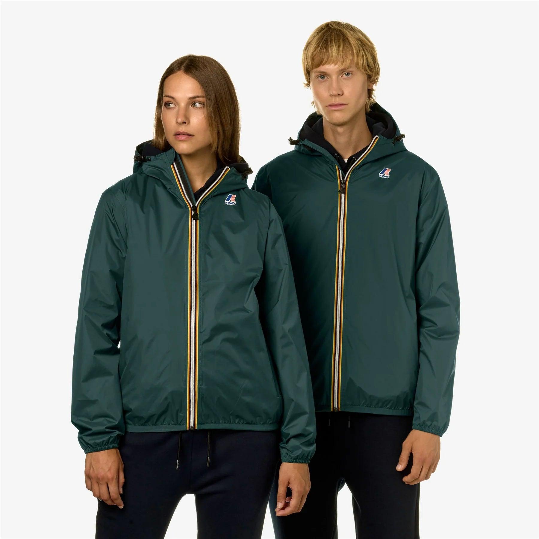 Chaqueta K-WAY Unisex Impermeable Le Vrai 3.0 Green Petrol - ECRU