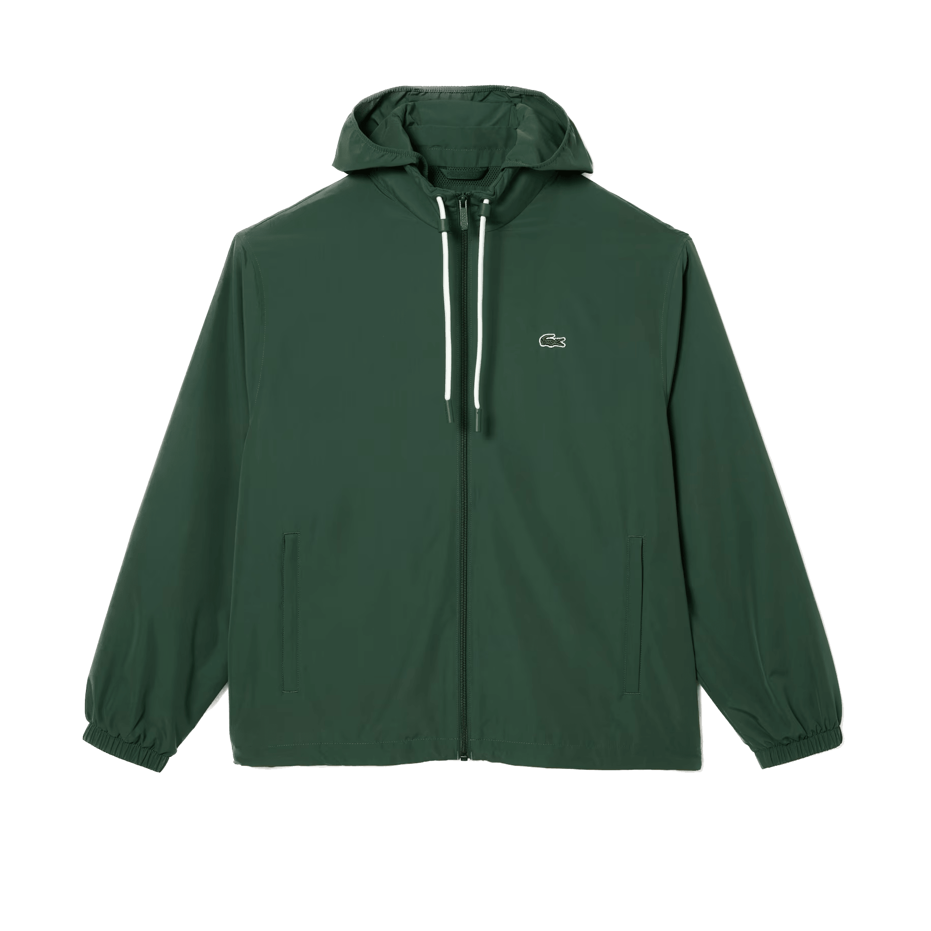 Chaqueta Lacoste Sportsuit corta resistente al agua con capucha desmontable - ECRU