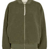 Chaqueta Nümph Bomber Nuetera Reversible Ivy Green - ECRU