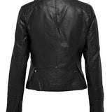 Chaqueta ONLY Gemma Biker Cuero Sintético Black - ECRU