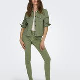 Chaqueta ONLY Tia Oil Green - ECRU