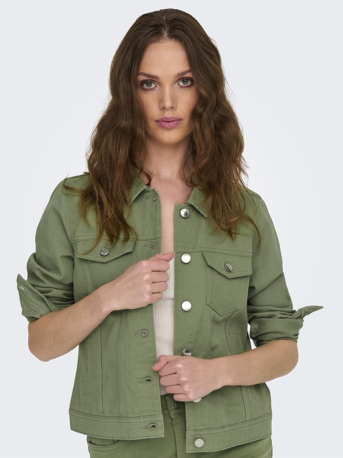 Chaqueta ONLY Tia Oil Green - ECRU