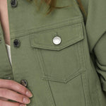 Chaqueta ONLY Tia Oil Green - ECRU