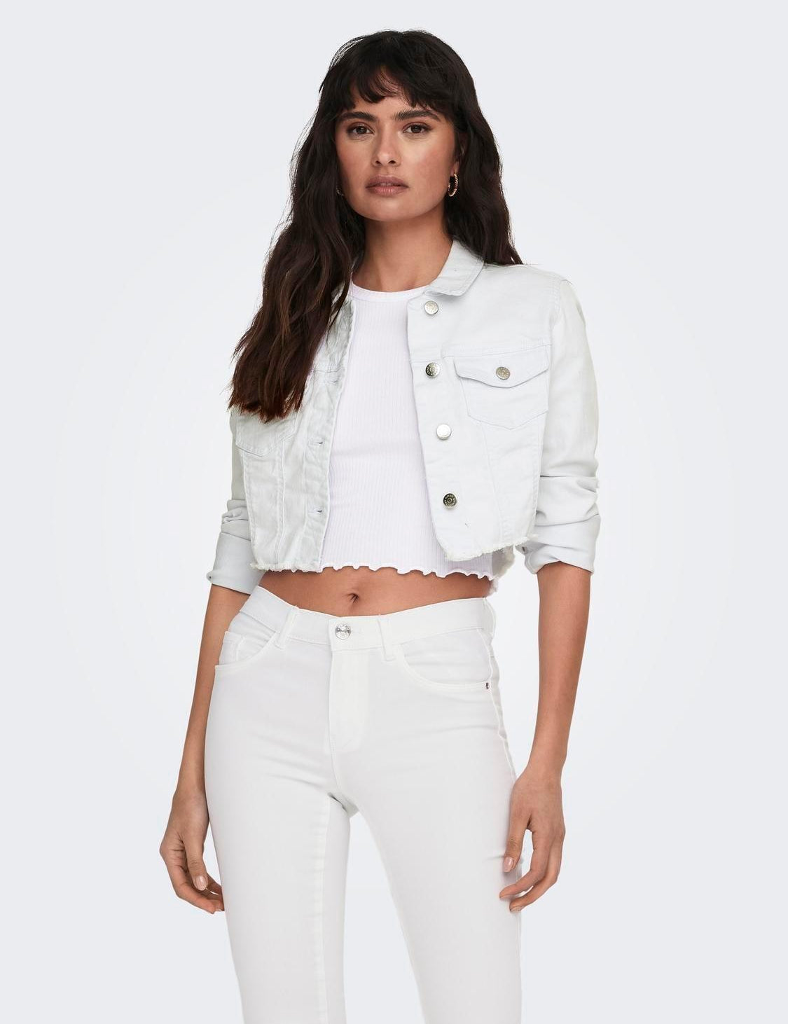 Chaqueta ONLY Wonder Cropped White - ECRU