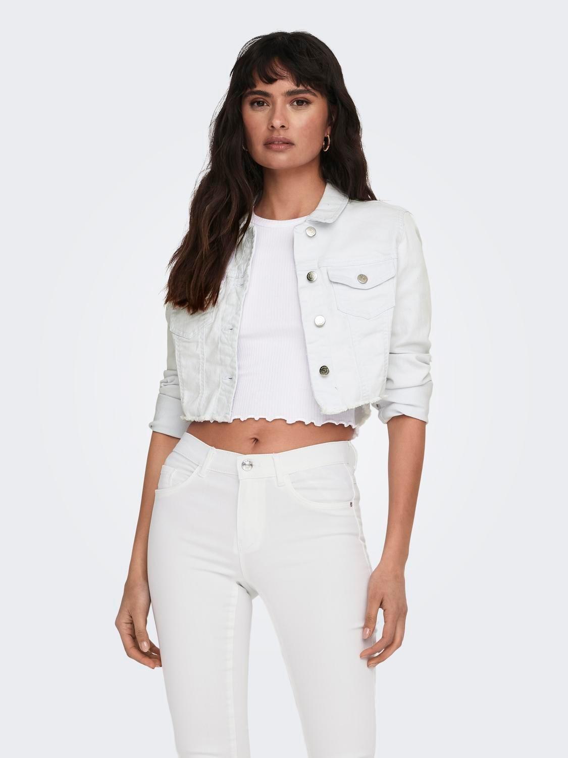 Chaqueta ONLY Wonder Cropped White - ECRU