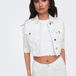 Chaqueta ONLY Wonder Cropped White - ECRU