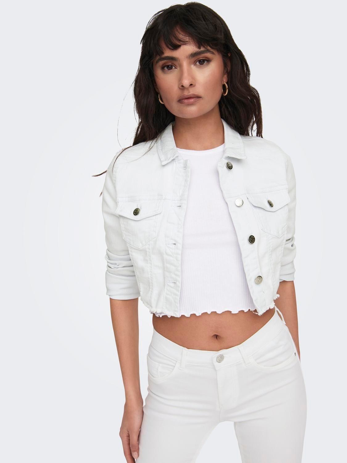 Chaqueta ONLY Wonder Cropped White - ECRU