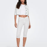 Chaqueta ONLY Wonder Cropped White - ECRU