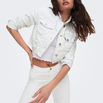 Chaqueta ONLY Wonder Cropped White - ECRU