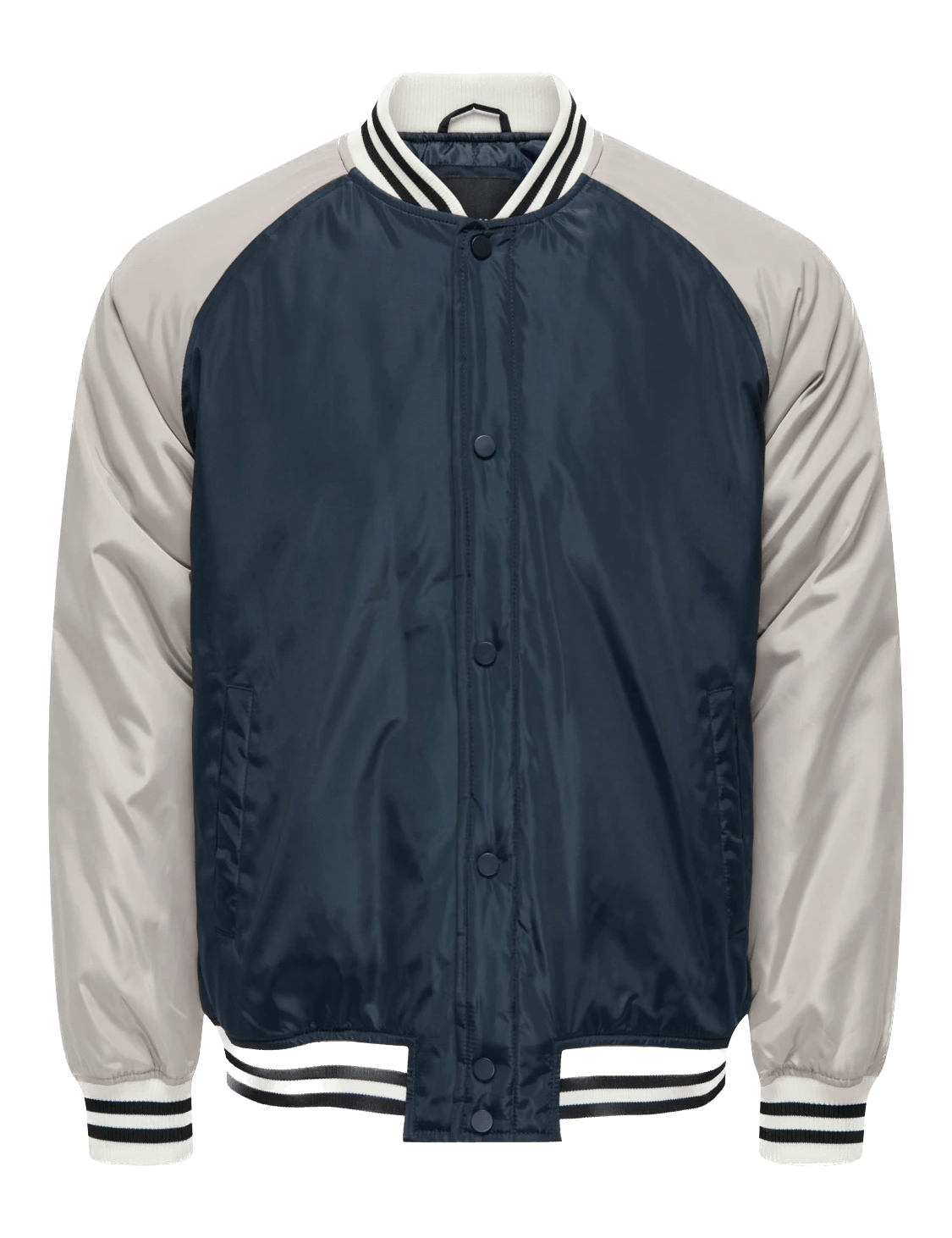 Chaqueta Only&Sons Chris Cuello Béisbol Dark Navy - ECRU