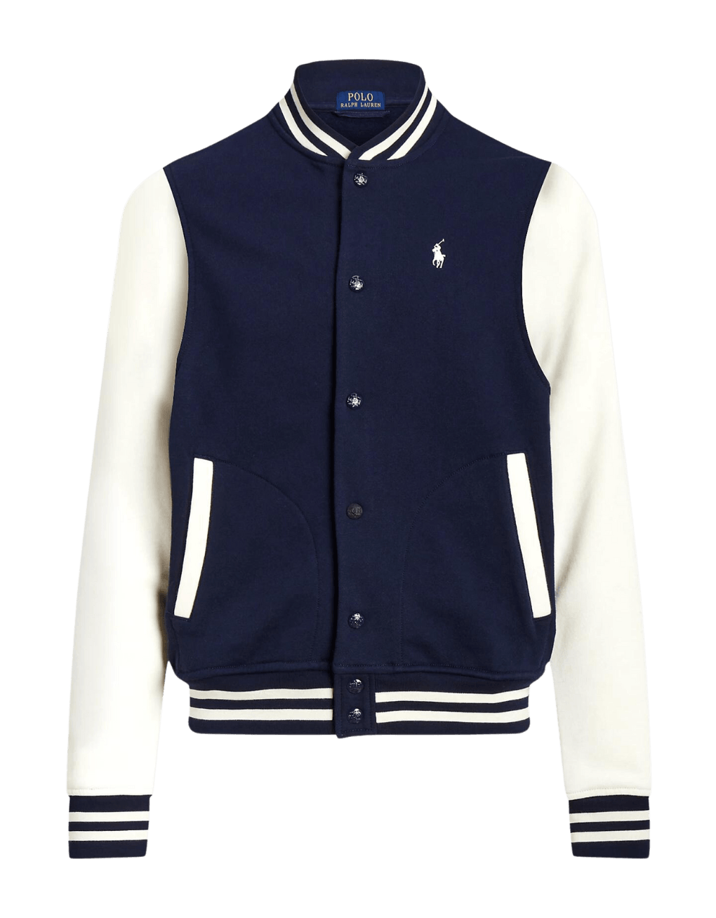 Chaqueta Polo Ralph Lauren de béisbol de felpa - ECRU