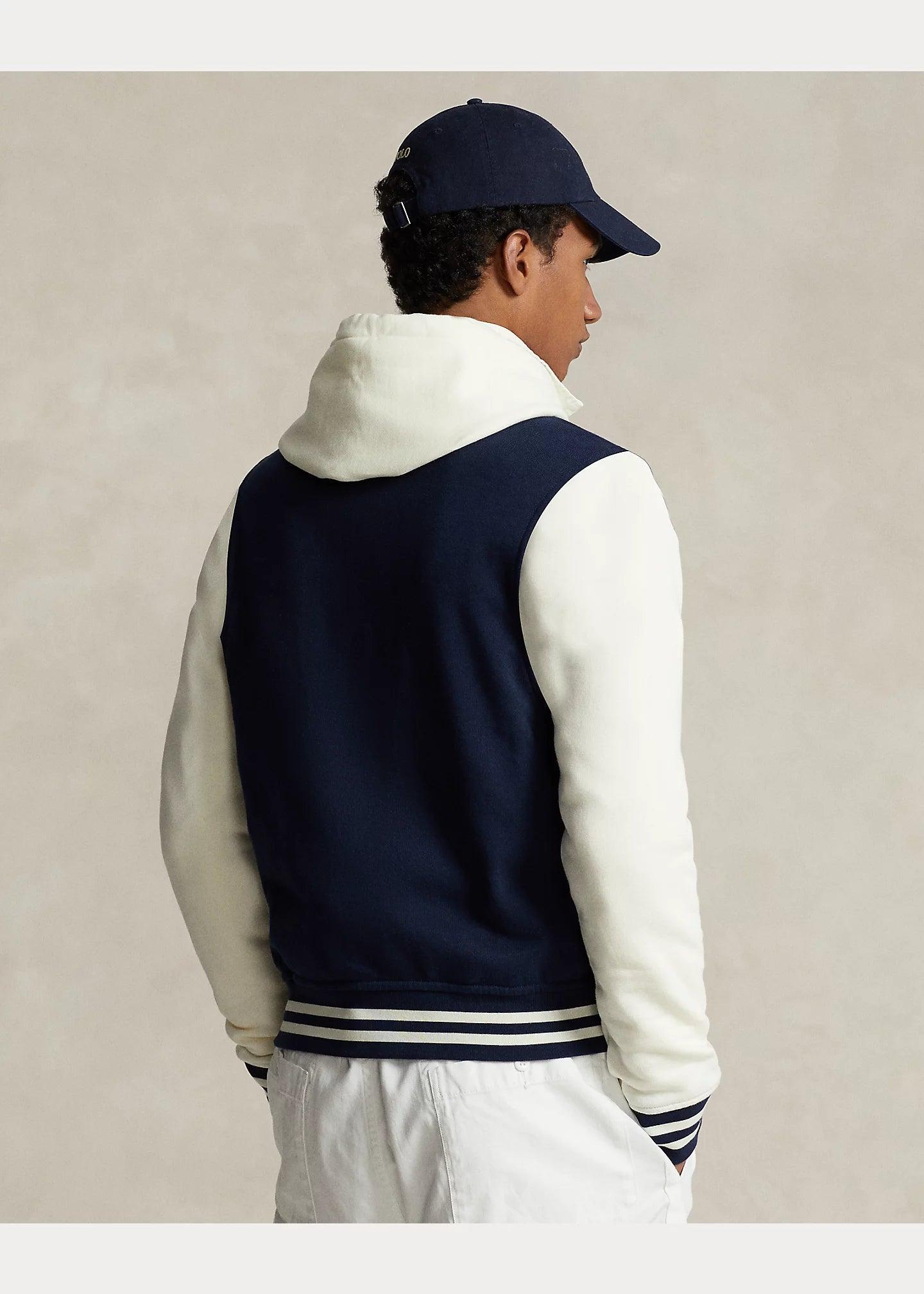 Chaqueta Polo Ralph Lauren de béisbol de felpa - ECRU