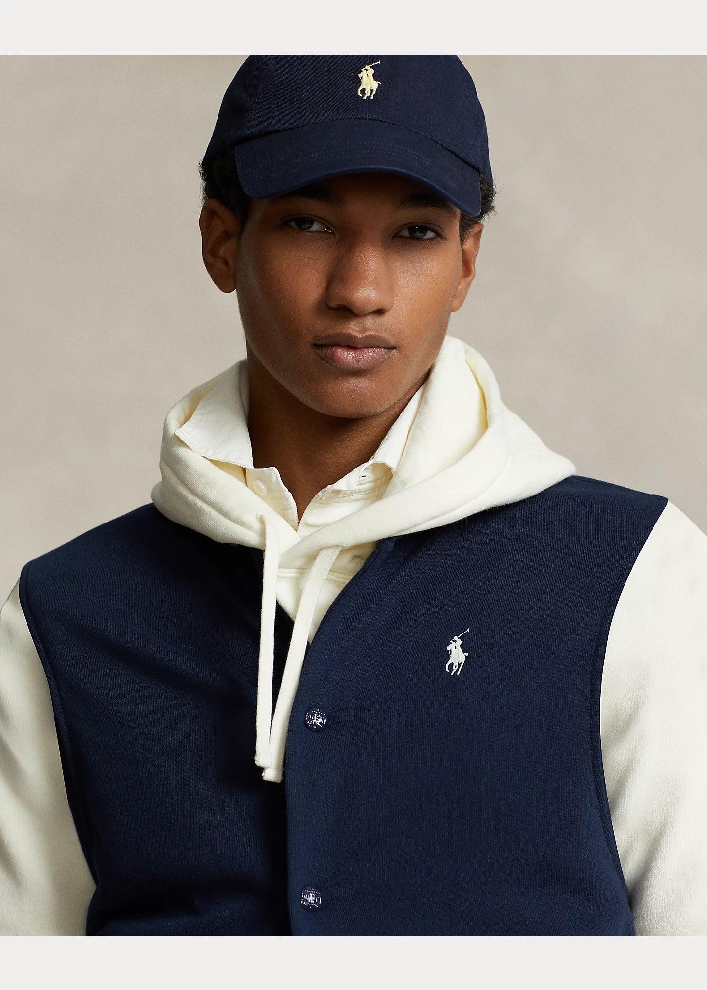 Chaqueta Polo Ralph Lauren de béisbol de felpa - ECRU