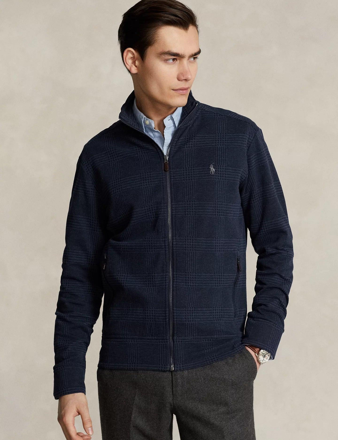 Chaqueta Polo Ralph Lauren de Punto con Cuadros - ECRU