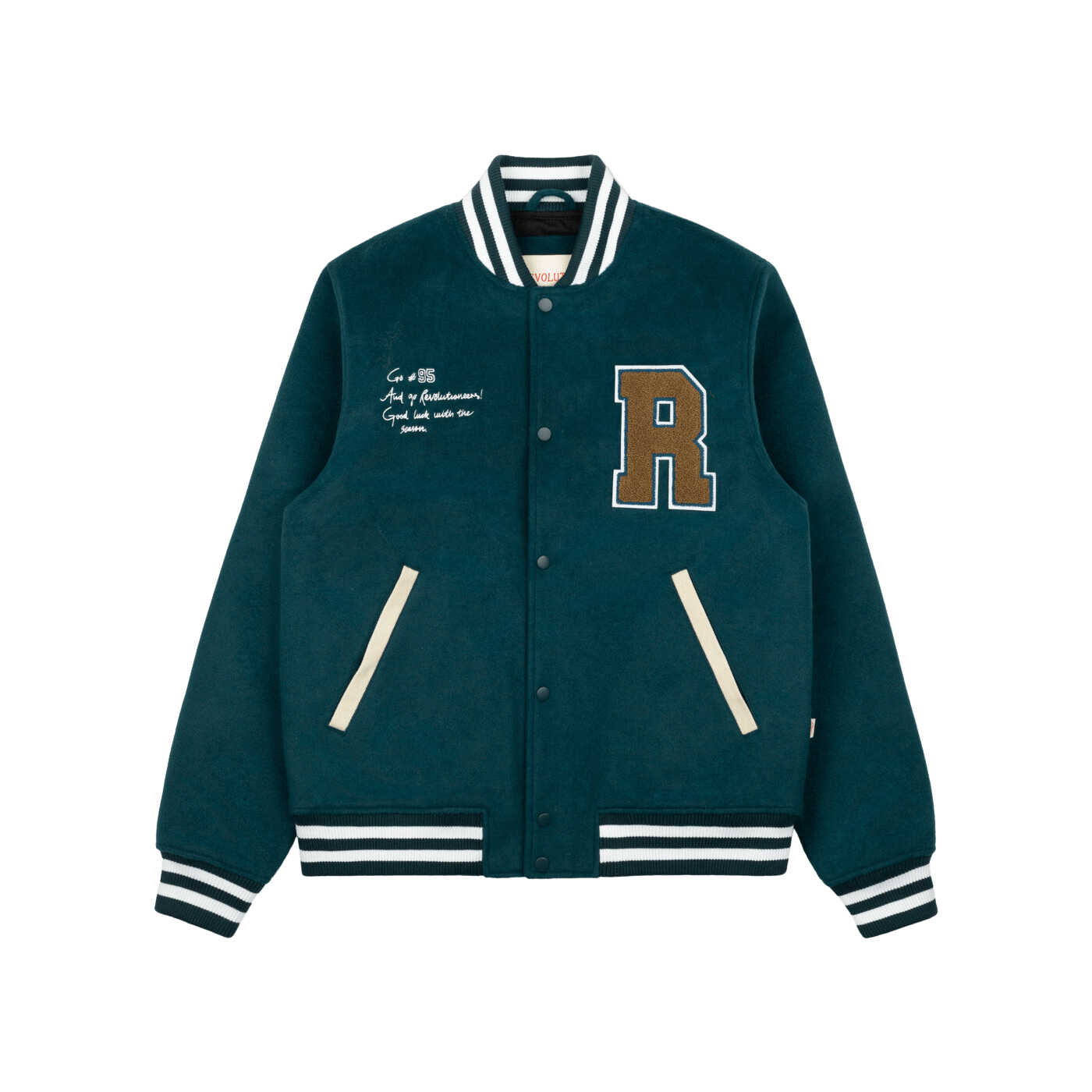 Chaqueta Revolution Varsity Green - ECRU