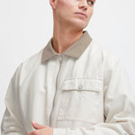 Chaqueta !Solid SDIb Zipper Off White - ECRU