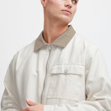 Chaqueta !Solid SDIb Zipper Off White - ECRU