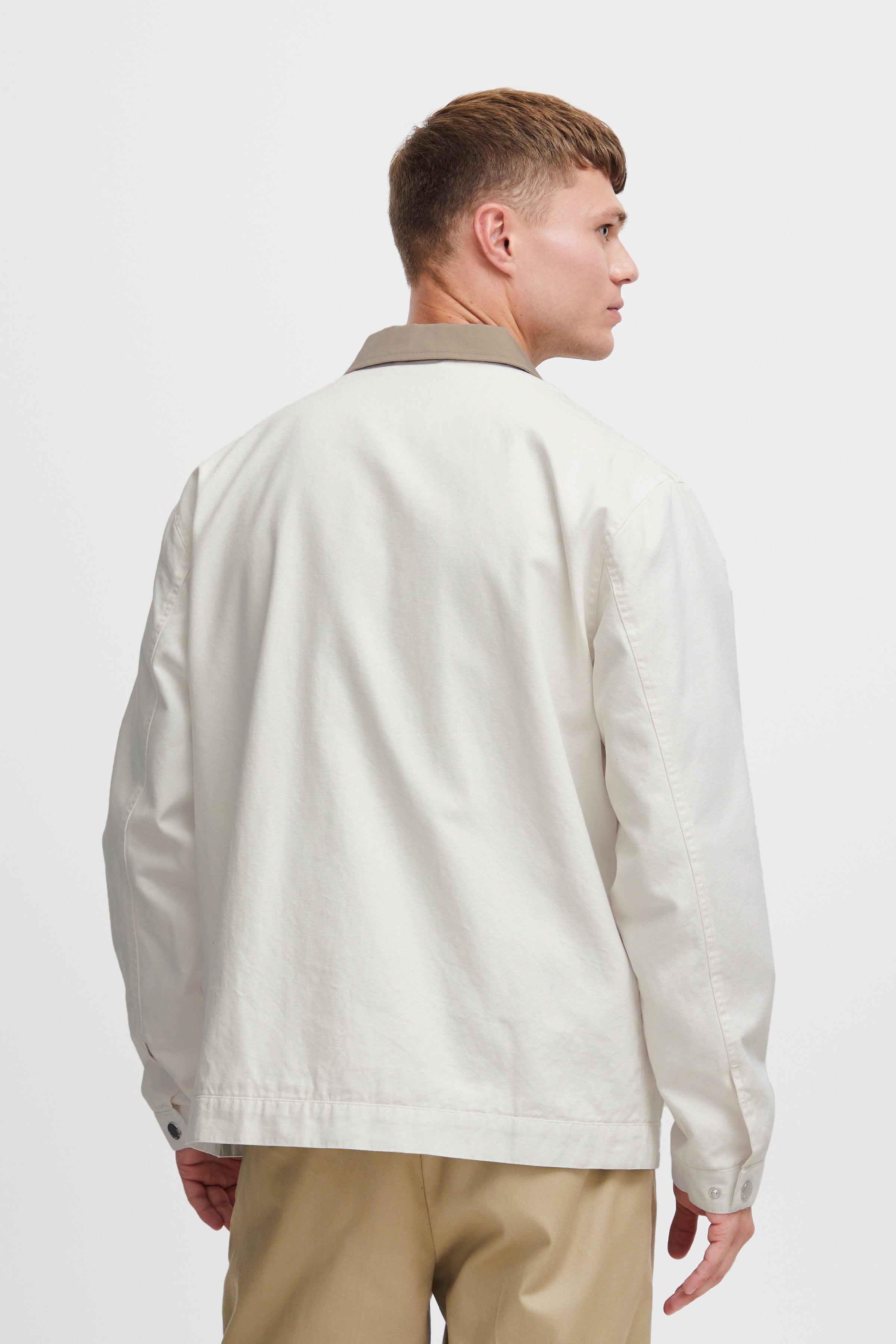 Chaqueta !Solid SDIb Zipper Off White - ECRU