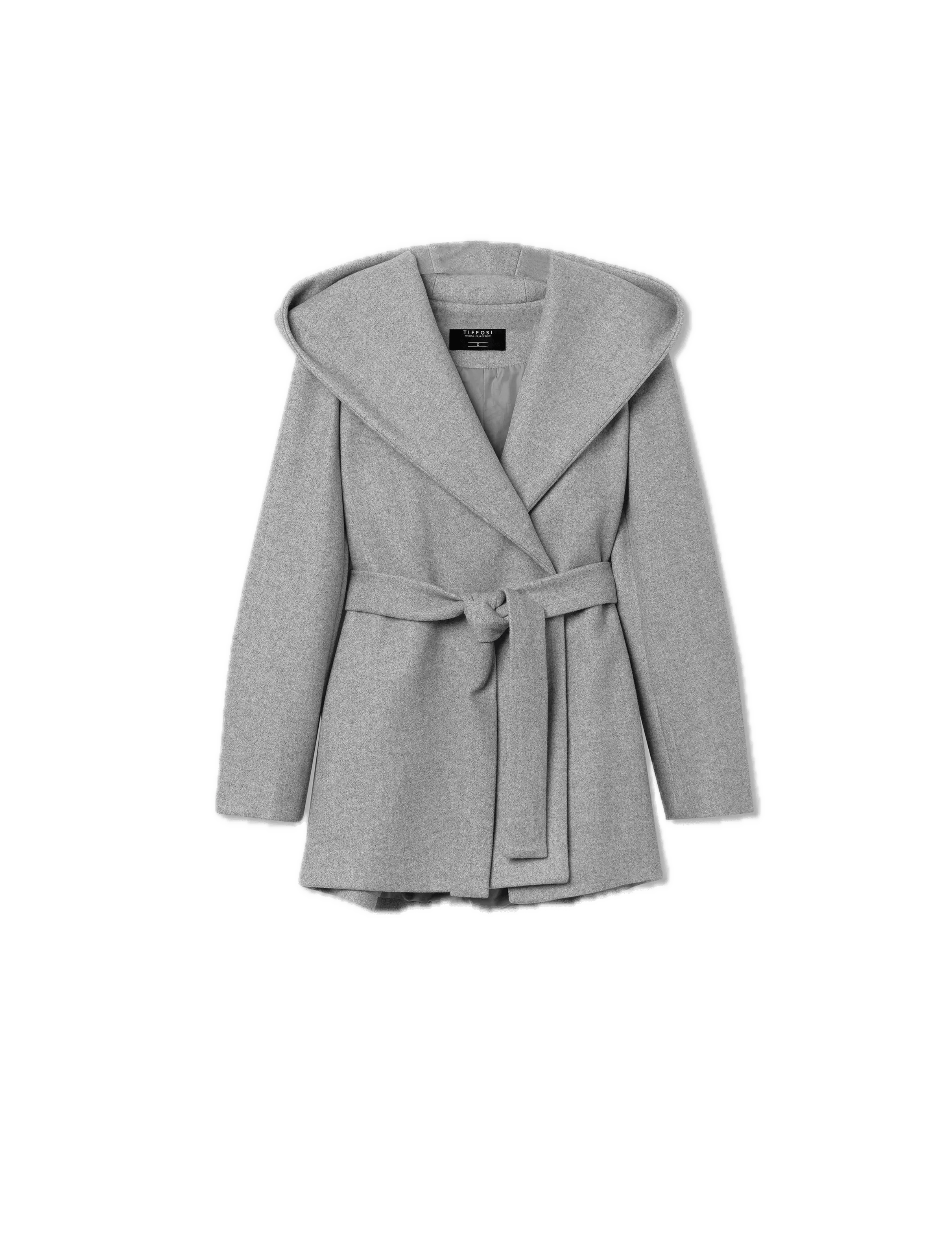 Chaqueta Tiffosi Cinturón y Capucha Gris - ECRU