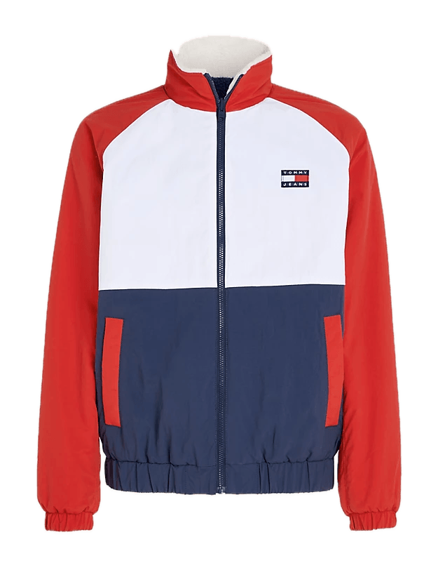 Chaqueta Tommy Jeans Reversible Sherpa - ECRU