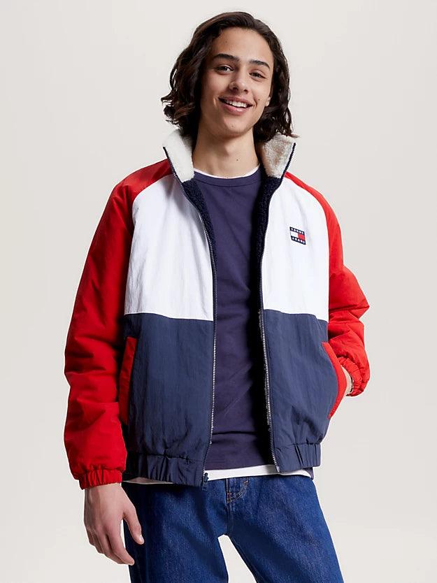 Chaqueta Tommy Jeans Reversible Sherpa - ECRU