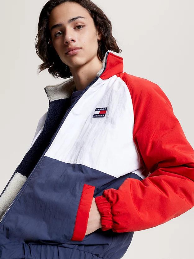 Chaqueta Tommy Jeans Reversible Sherpa - ECRU